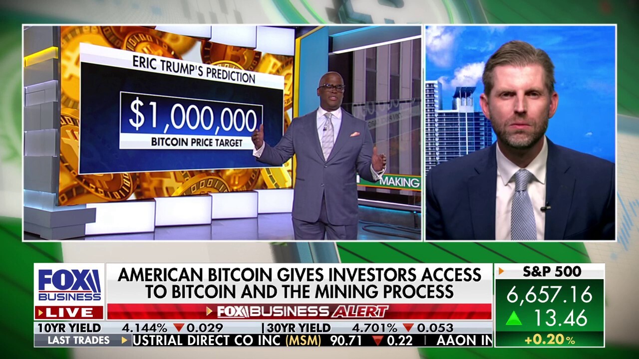 Eric Trump predicts bitcoin will skyrocket past $1 million | Fox Business  Video